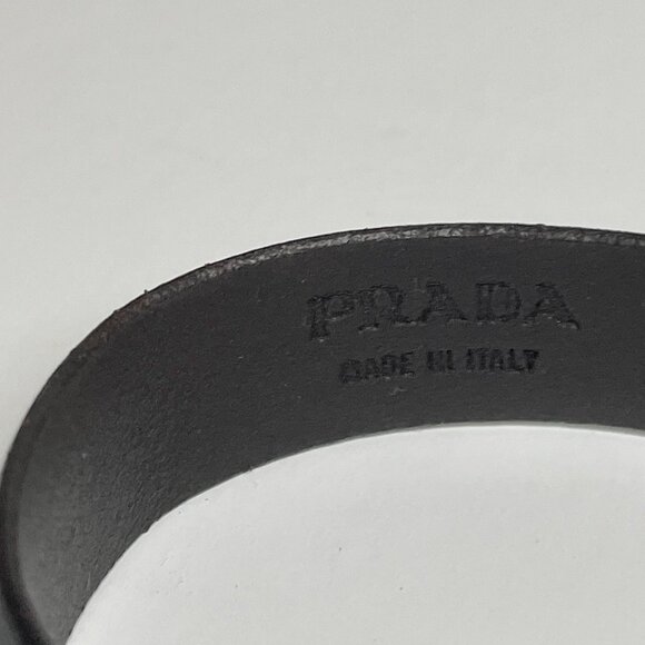 Prada | Red Leather Buckle Bracelet - Picture 7 of 7